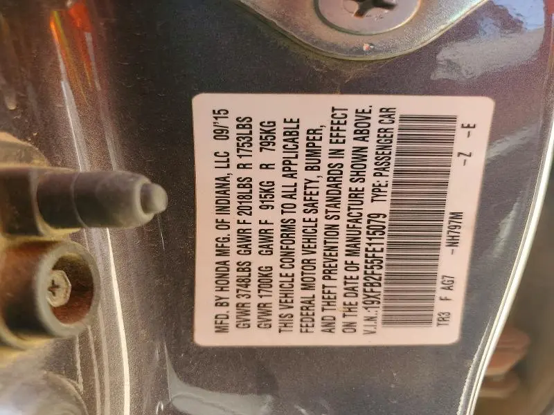 2015 HONDA CIVIC LX  