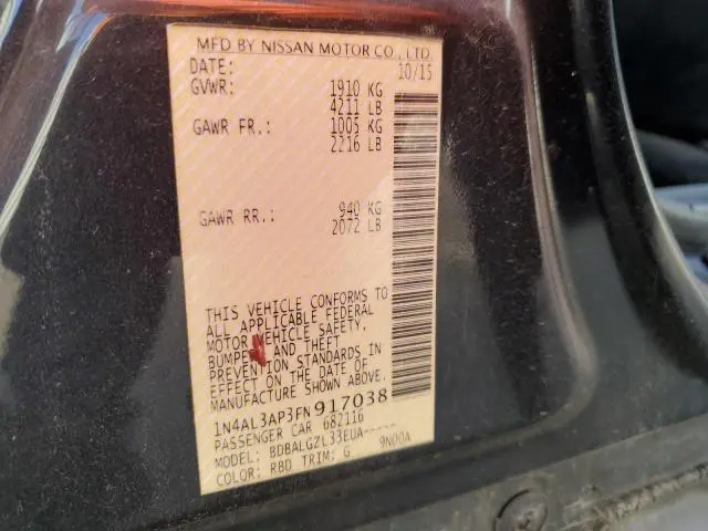 2015 NISSAN ALTIMA 2.5  