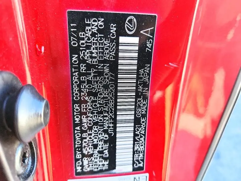 2011 LEXUS IS 250  