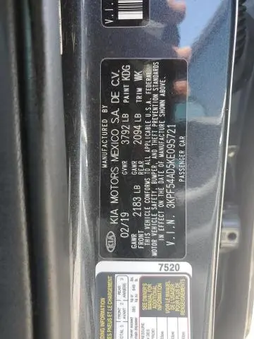 2019 KIA FORTE EX  