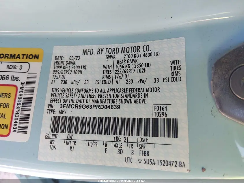 2023 FORD BRONCO SPORT HERITAGE