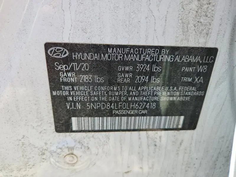2020 HYUNDAI ELANTRA VALUE EDITION  