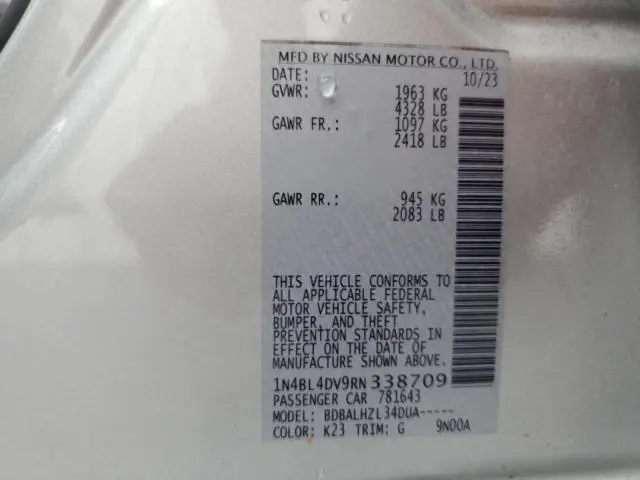 2024 NISSAN ALTIMA SV