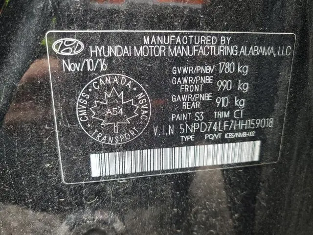 2017 HYUNDAI ELANTRA SE  