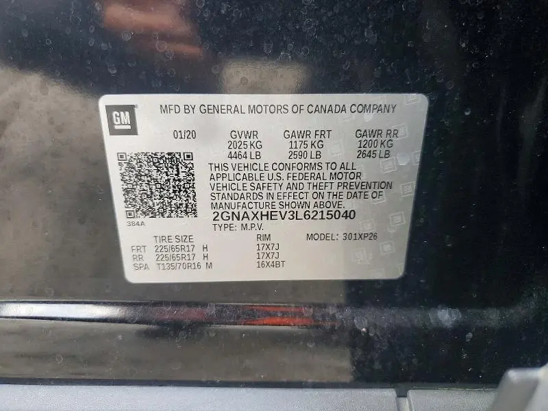 2020 CHEVROLET EQUINOX LS  