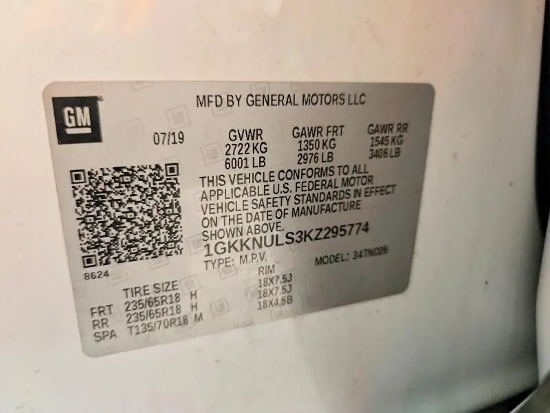 2019 GMC ACADIA SLT-1  
