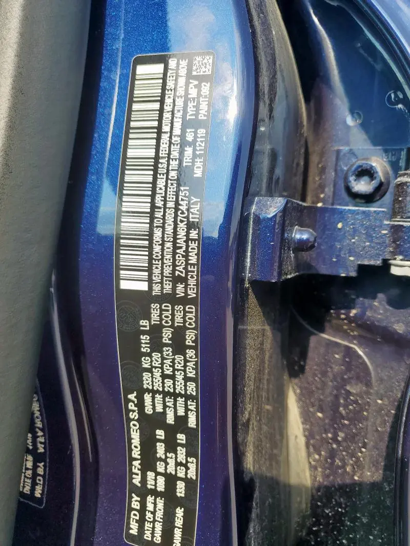 2019 ALFA ROMEO STELVIO   