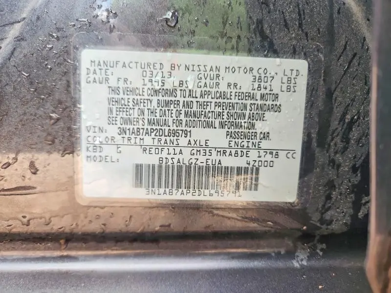 2013 NISSAN SENTRA S  