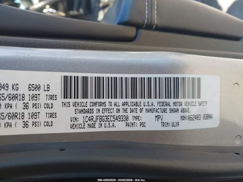 2014 JEEP GRAND CHEROKEE LIMITED