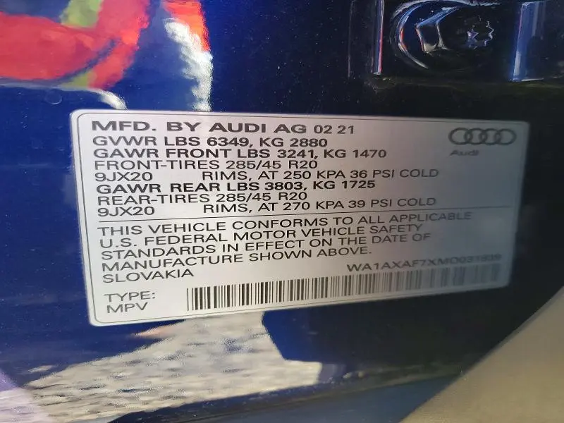 2021 AUDI Q7 PREMIUM  
