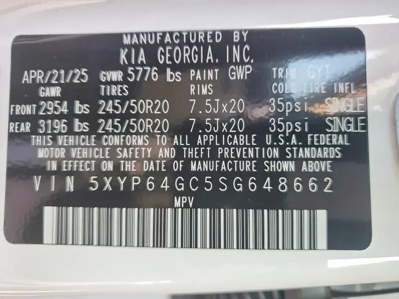 2025 KIA TELLURIDE S  