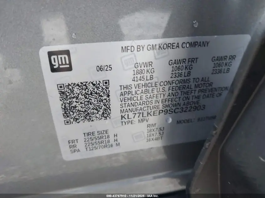 2025 CHEVROLET TRAX FWD ACTIV