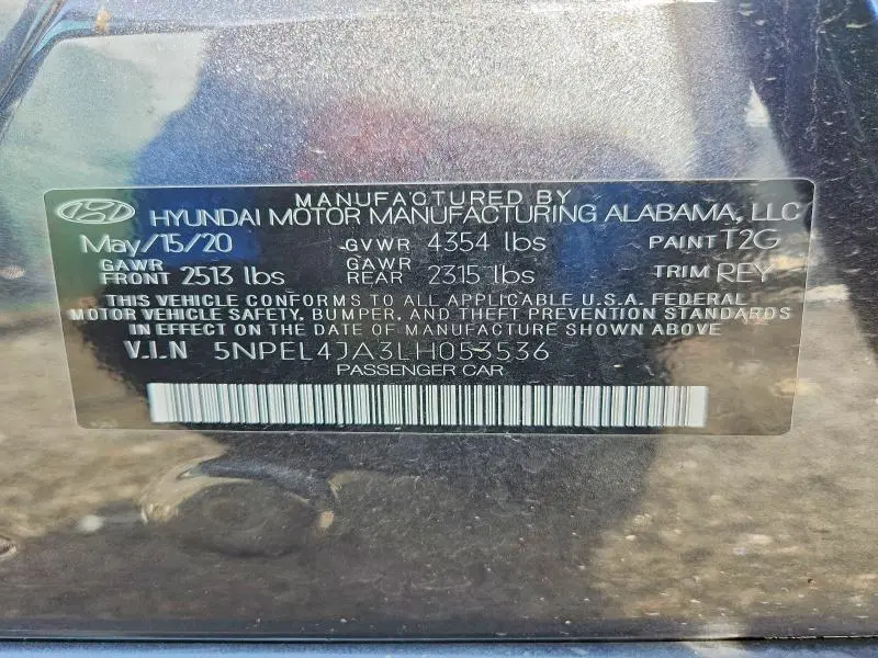 2020 HYUNDAI SONATA SEL  