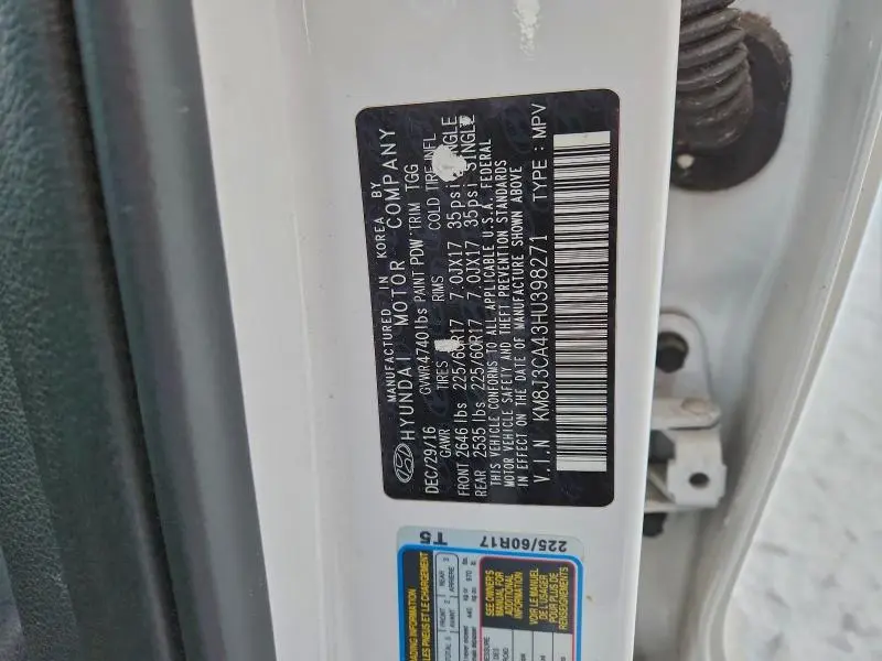 2017 HYUNDAI TUCSON LIMITED  