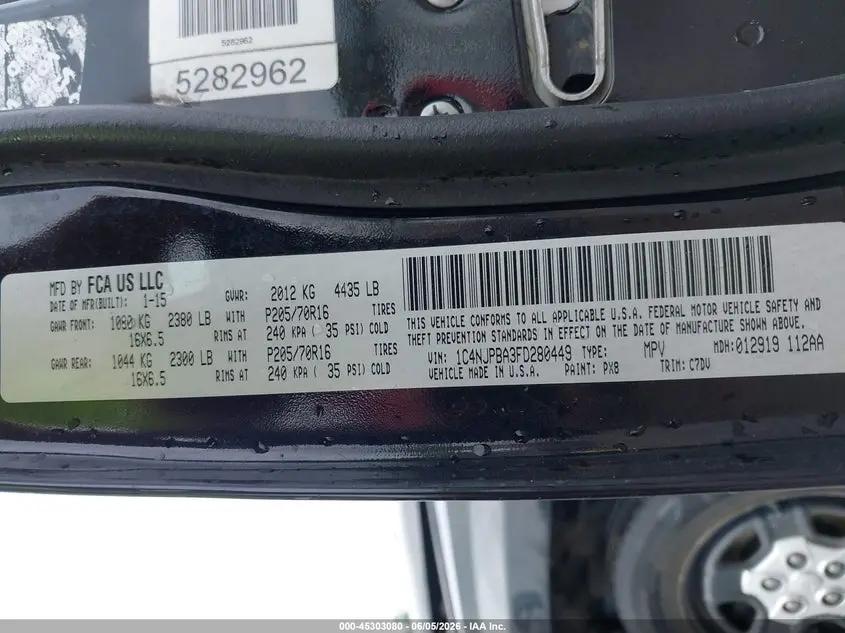 2015 JEEP PATRIOT SPORT