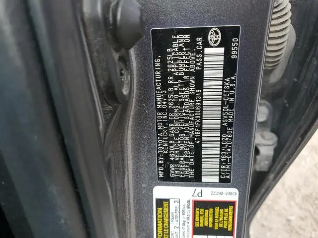2013 TOYOTA CAMRY L  