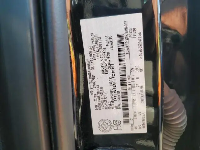 2018 FORD F150 SUPERCREW  