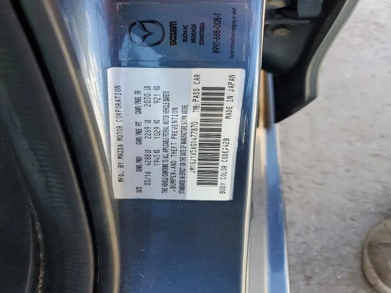 2016 MAZDA 6 TOURING  