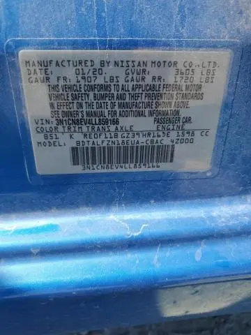 2020 NISSAN VERSA SV  