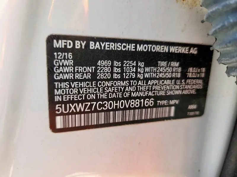 2017 BMW X3 SDRIVE28I  