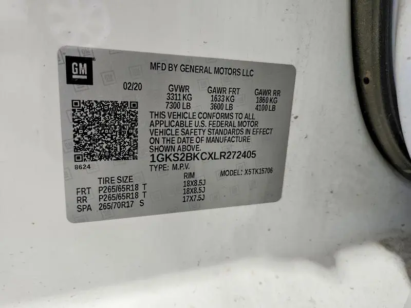 2020 GMC YUKON SLT  