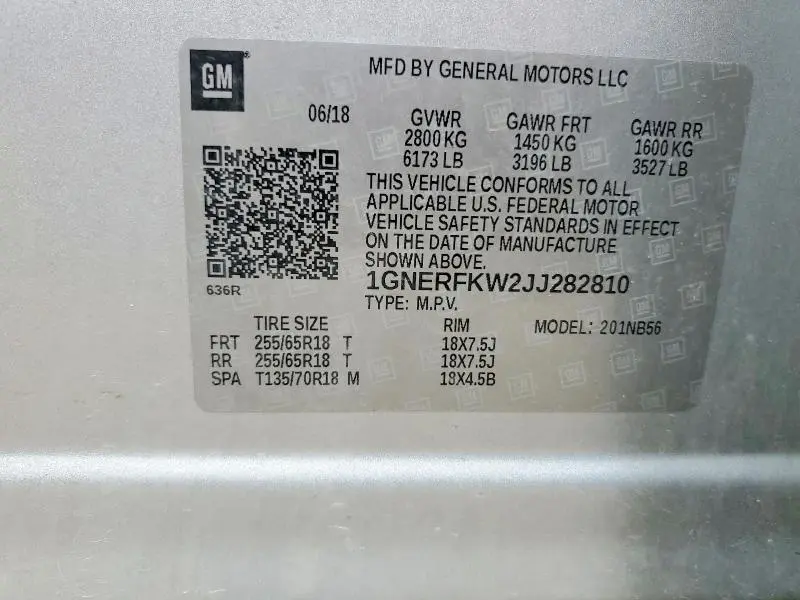 2018 CHEVROLET TRAVERSE LS  