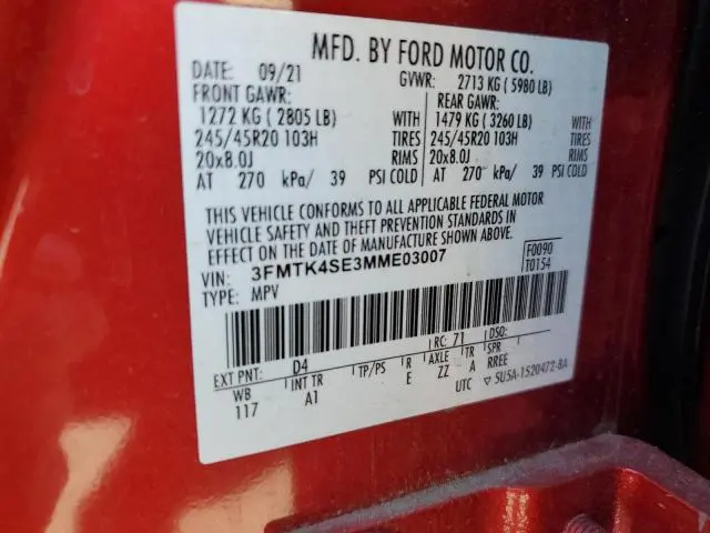 2021 FORD MUSTANG MACH-E GT  