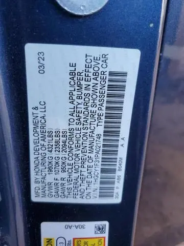 2023 HONDA ACCORD EX