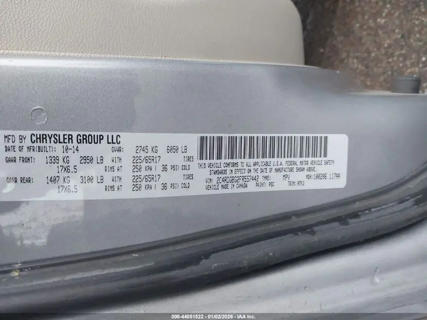 2015 DODGE GRAND CARAVAN AMERICAN VALUE PKG