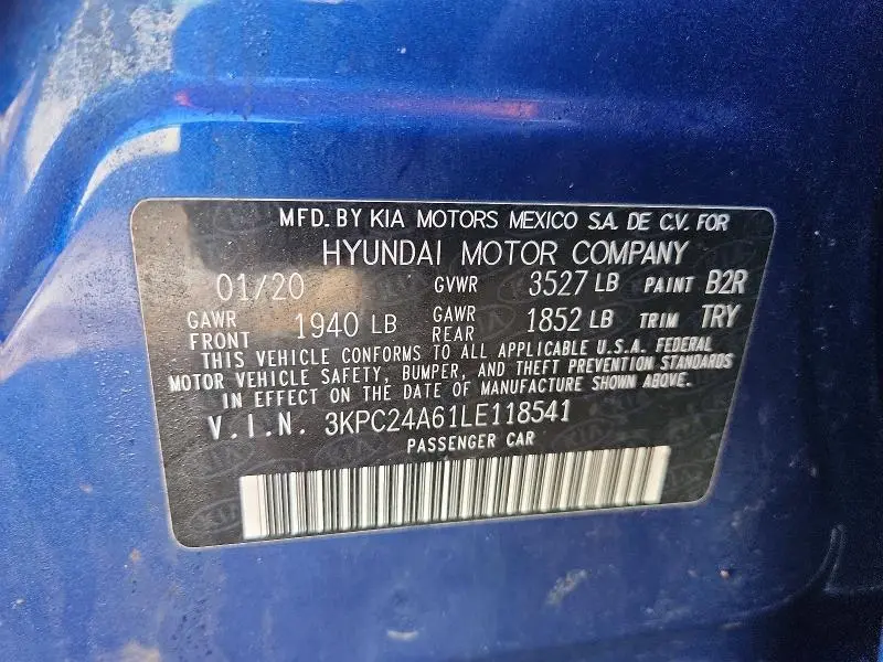 2020 HYUNDAI ACCENT SE  