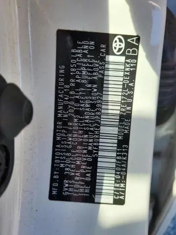 2018 TOYOTA COROLLA L