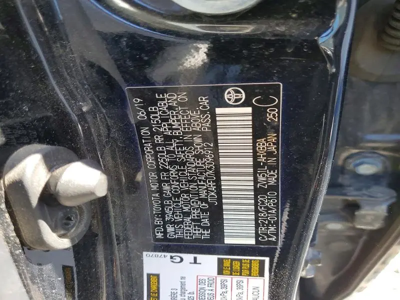 2019 TOYOTA PRIUS L ECO  