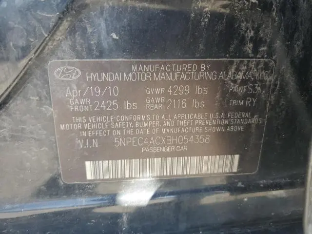 2011 HYUNDAI SONATA SE  