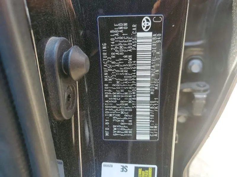 2023 TOYOTA COROLLA LE  