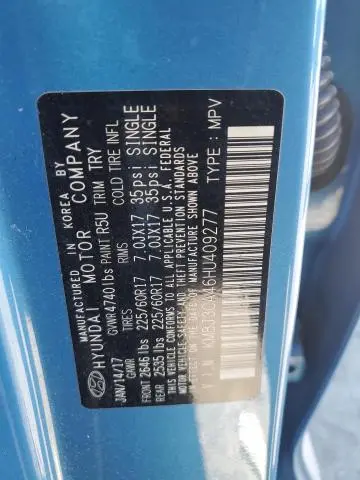 2017 HYUNDAI TUCSON LIMITED  