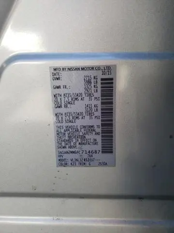 2015 NISSAN PATHFINDER S  