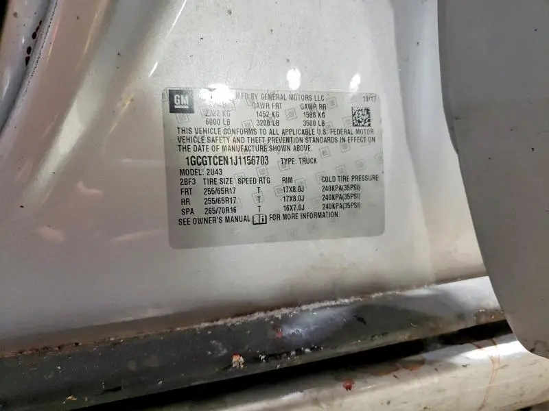 2018 CHEVROLET COLORADO LT  