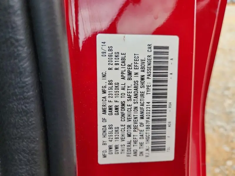 2015 HONDA ACCORD EXL  
