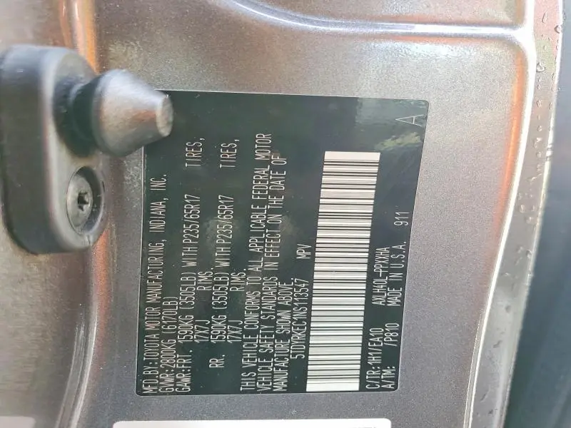 2022 TOYOTA SIENNA XLE 8-PASSENGER  