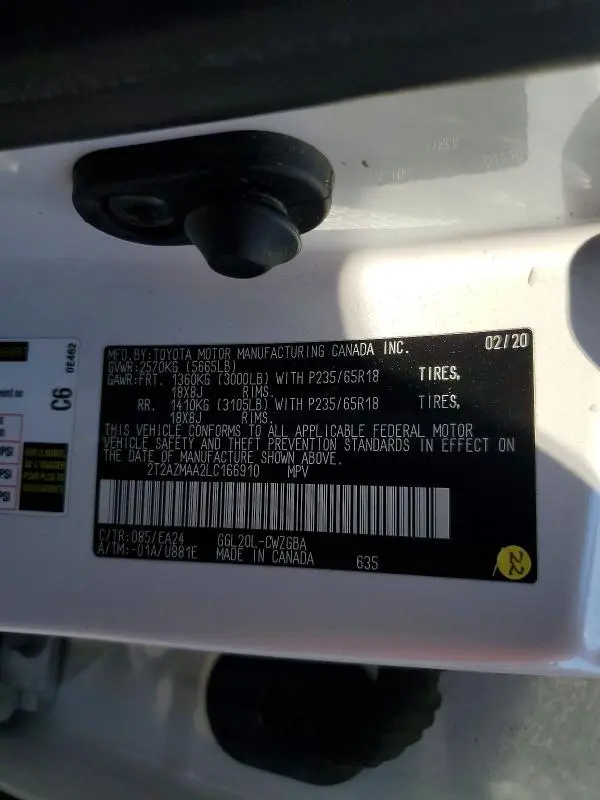 2020 LEXUS RX 350 BASE  