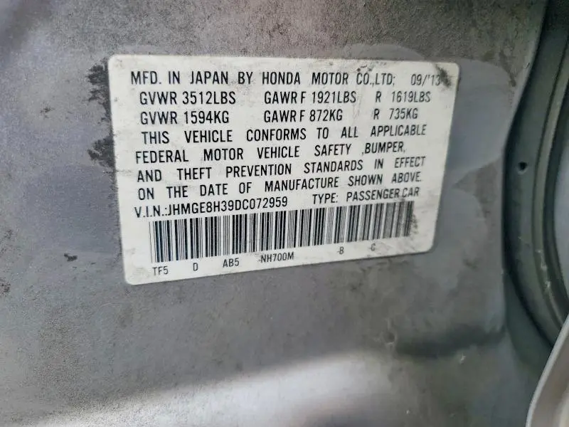 2013 HONDA FIT   
