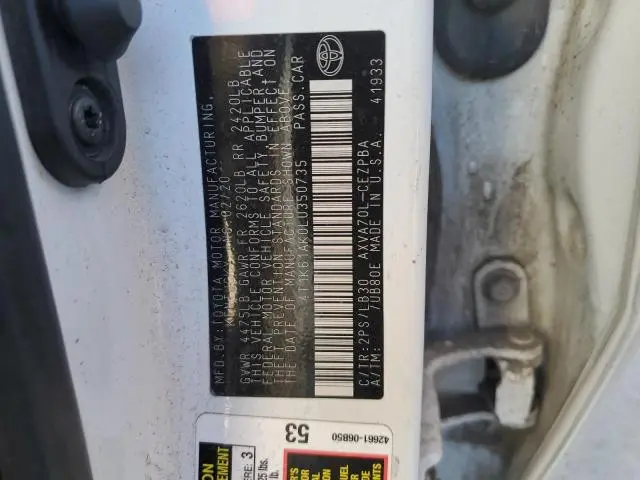 2020 TOYOTA CAMRY XSE  