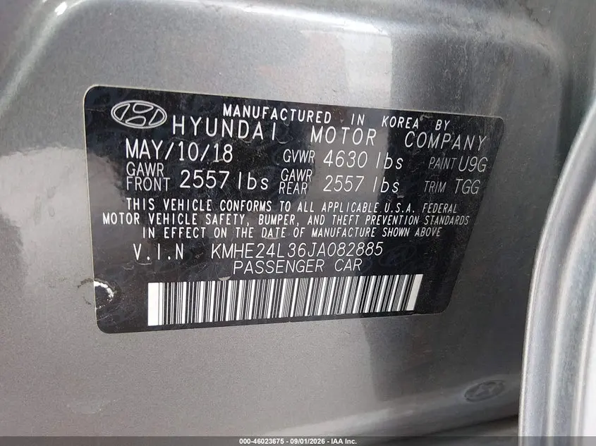 2018 HYUNDAI SONATA HYBRID SE