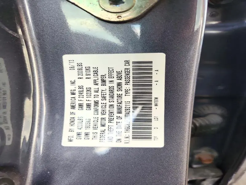 2013 HONDA ACCORD LX  