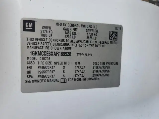 2010 GMC YUKON SLT  