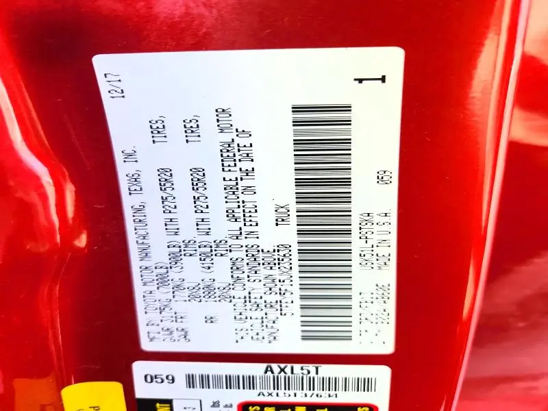 2018 TOYOTA TUNDRA SR5  