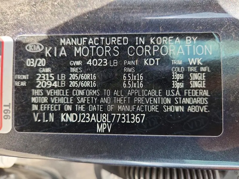 2020 KIA SOUL LX