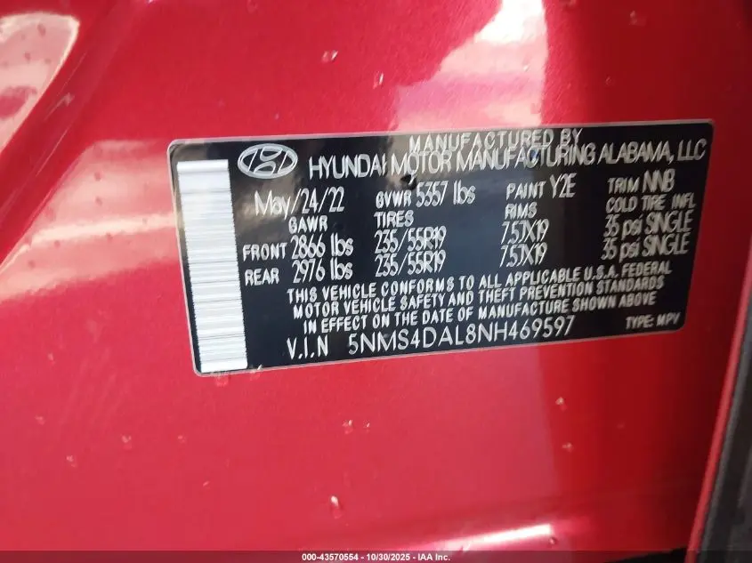 2022 HYUNDAI SANTA FE LIMITED