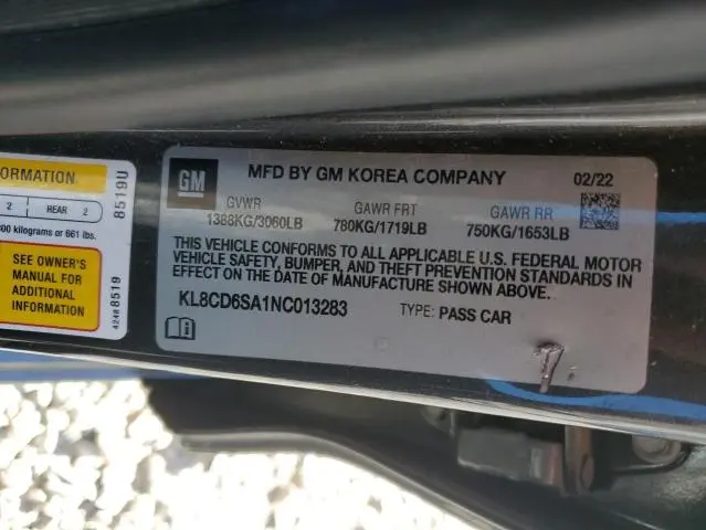 2022 CHEVROLET SPARK 1LT  