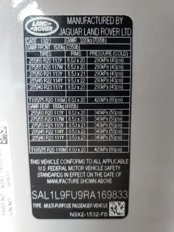 2024 LAND ROVER RANGE ROVER SPORT DYNAMIC SE  